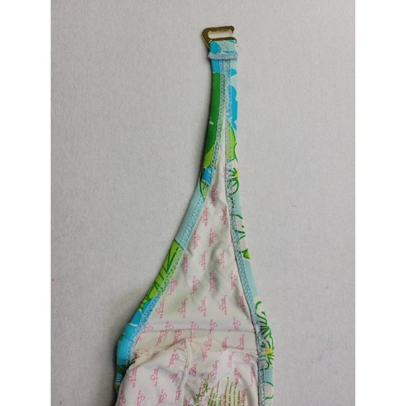 LILLY PULITZER "Keene" Bandeau Convertible Bikini Top Size Small No Straps - Picture 7 of 11